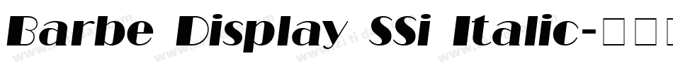 Barbe Display SSi Italic字体转换